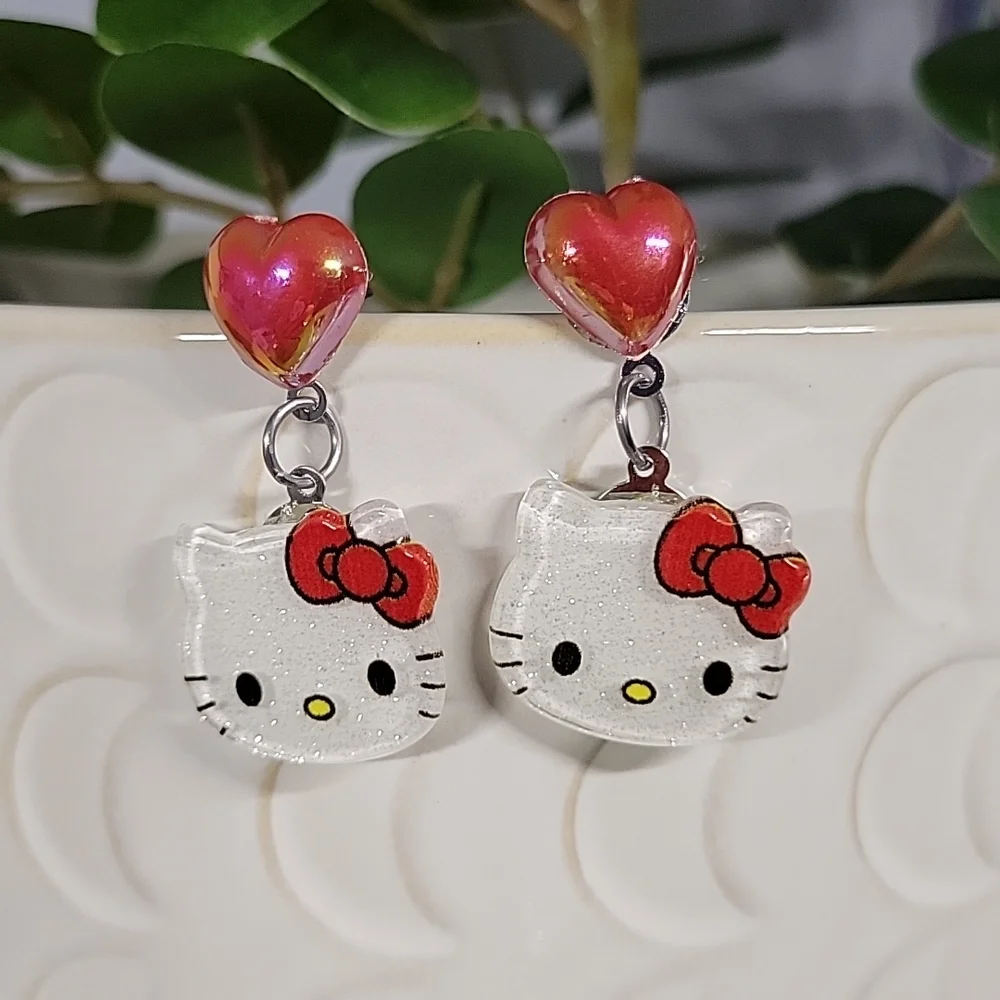 Hello Kitty Drop Earrings - Picture 1 of 5